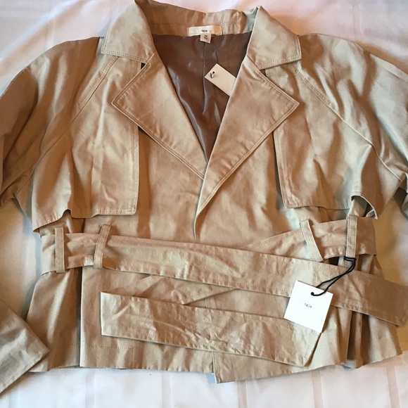 NEW tgla Cropped Trench Coat/Jacket - Picture 2 of 8